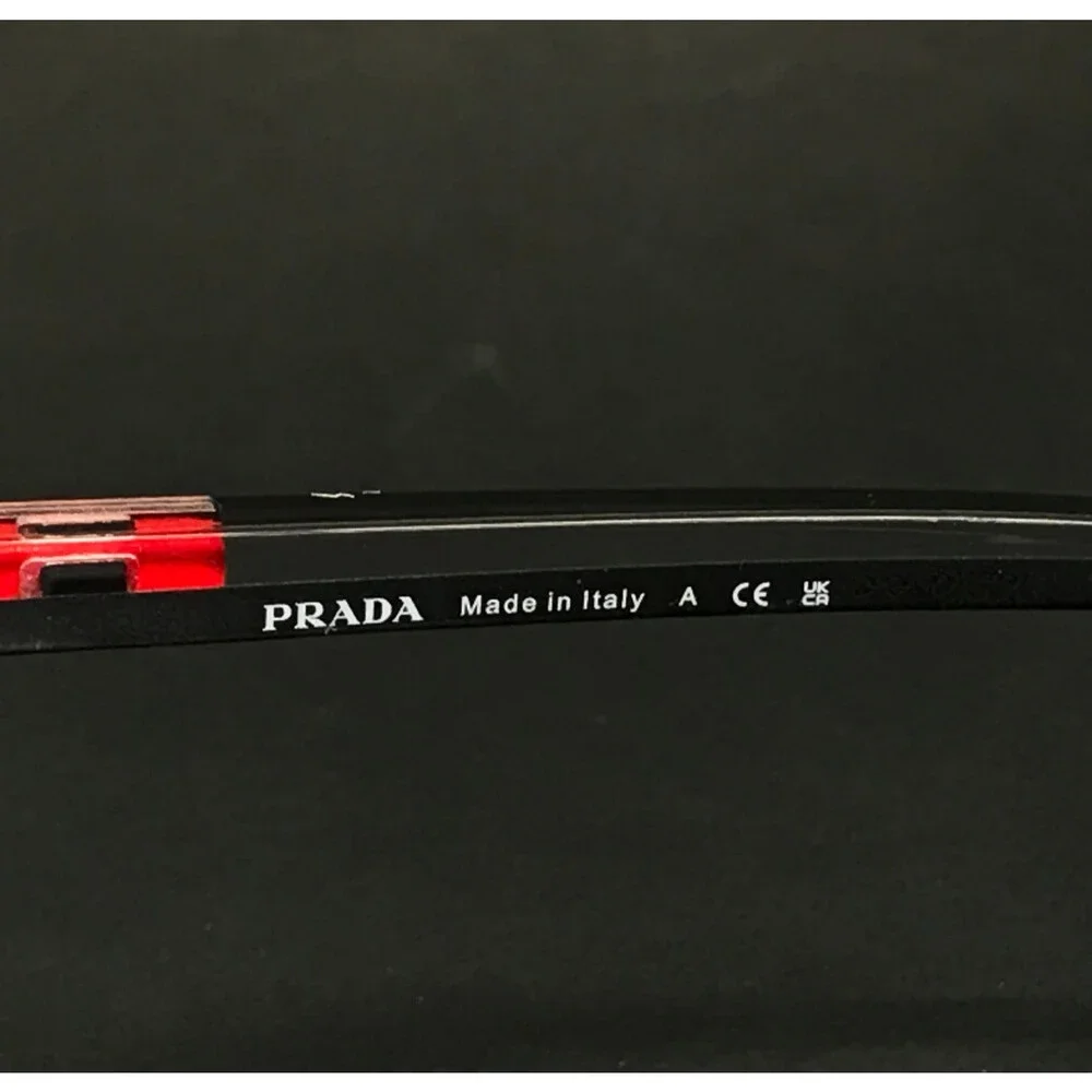 Prada Linea Rossa Eyeglasses Frames VPS05P 2AZ-1O1 Crystal Black 55-19-145